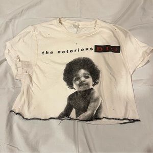 Reworked Vintage Notorious BIG Cropped Tshirt